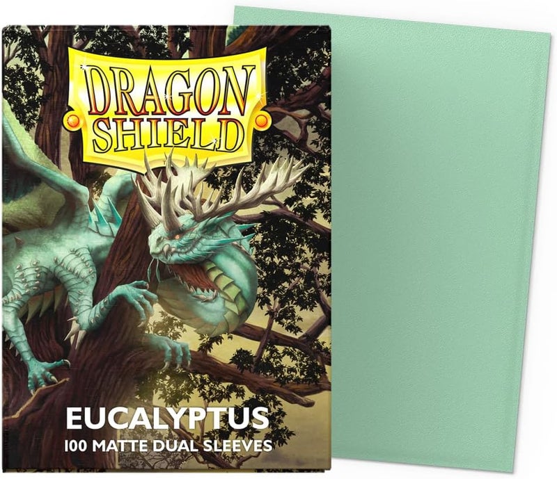 dragon shield | Matte Dual Standard Size Card Sleeves | 100 CT - Smooth & Tough Premium TCG Sleeves - Compatible with Pokemon, Flesh & Blood, One Piece & Magic The Gathering | Eucalyptus - Image 2
